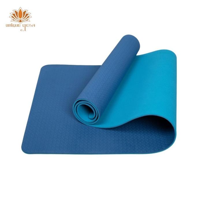 Gambar Matras Yoga TPE Double Layer 6mm TPE Mat Eco Friendly Volume II - Biru Tosca, Matras + Nama dari Unique Yoga Bali undefined Tokopedia