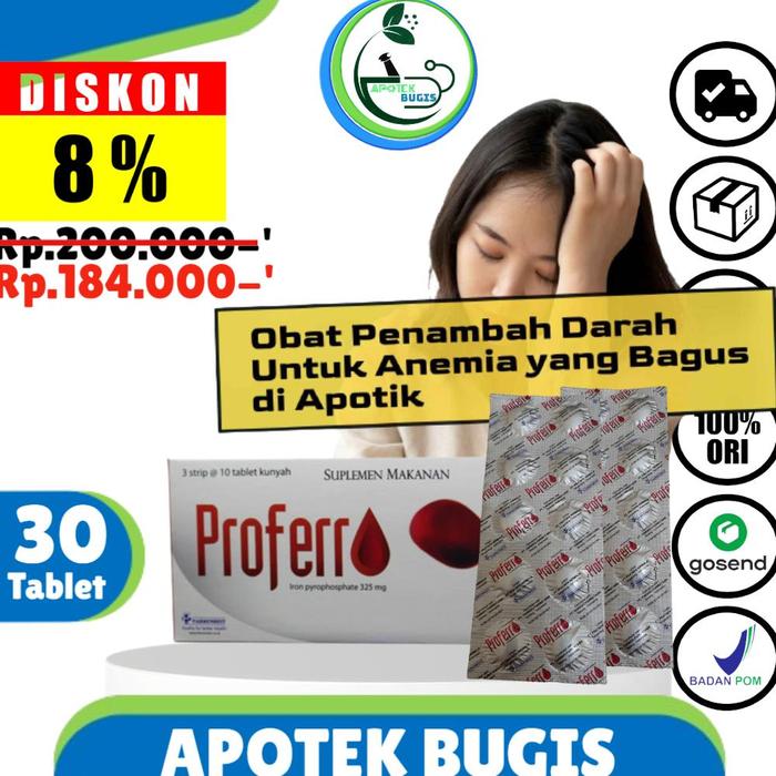 Gambar Proferro Suplemen Zat Besi 30 Tablet dan 10 Tablet - Suplemen Penambah - 30 Tablet dari YOKA-YI undefined Tokopedia