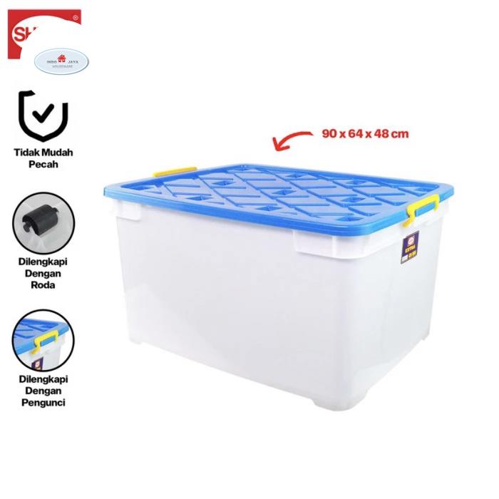 Gambar container box cb 195 extra sip 126 shinpo / container box jumbo besar - Biru dari INDOJAYA HOUSEWARE undefined Tokopedia