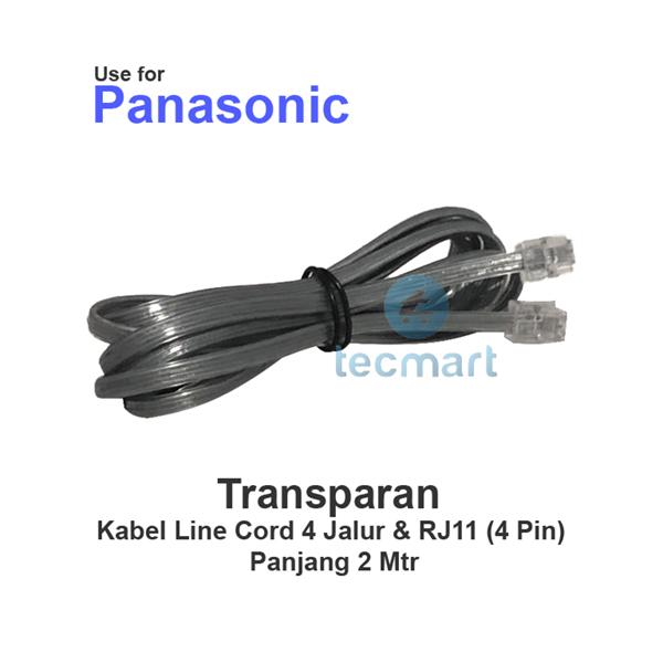 Gambar Kabel Line Telepon 2meter/ 3meter/ 5meter/ 10 meter isi 4 + Rj11 - 2mtr Transparan dari Tecmart undefined Tokopedia