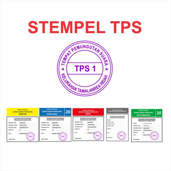 Jual Stempel Kartu Suara Pilkada pemilu Pilpres Cap KPPS TPS PPS ...