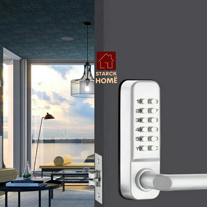 Gambar Kunci pintu nomor pin manual push button doorlock - Silver dari Starck Home undefined Tokopedia