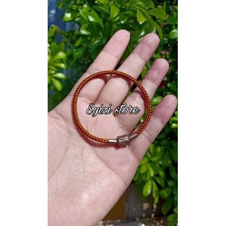 Gambar (Free 2Karet) Gelang Kawat Kuncian Brown 3Mm (Bisa Req Ukuran)/Gelang - Orange dari rsdhernando undefined Tokopedia