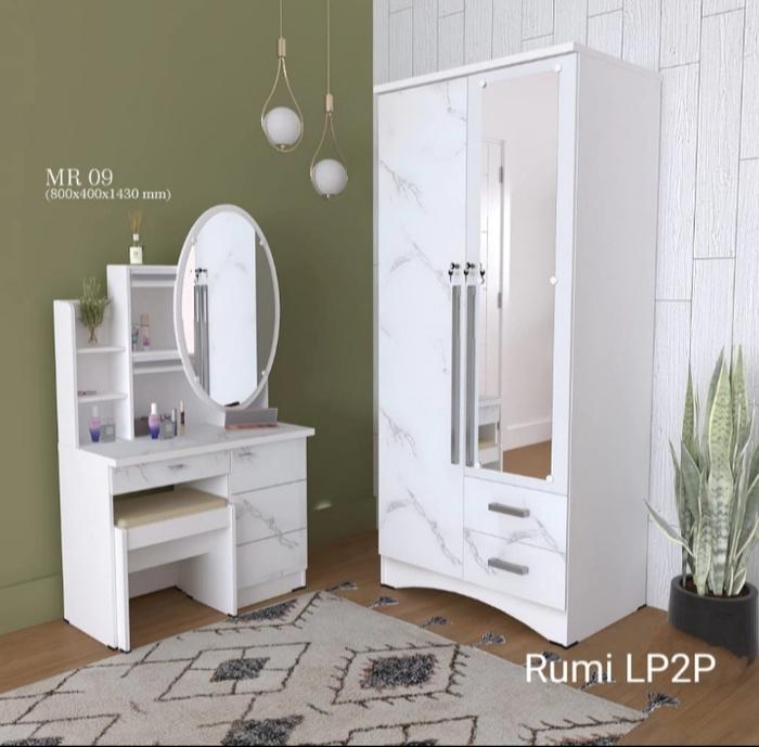Gambar lemari pakaian dan meja rias lemari baju + meja rias dhaci - pintu2 + m.rias dari doa ibu furniture_NEW undefined Tokopedia