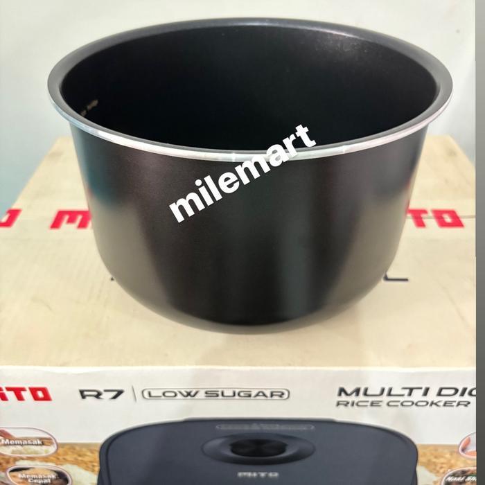 Gambar Sparepart PANCI Keramik / Stainless  Ricecooker R5 / R7 MITO Lowcarbo ORI - Panci Coating dari Milemart_NEW undefined Tokopedia