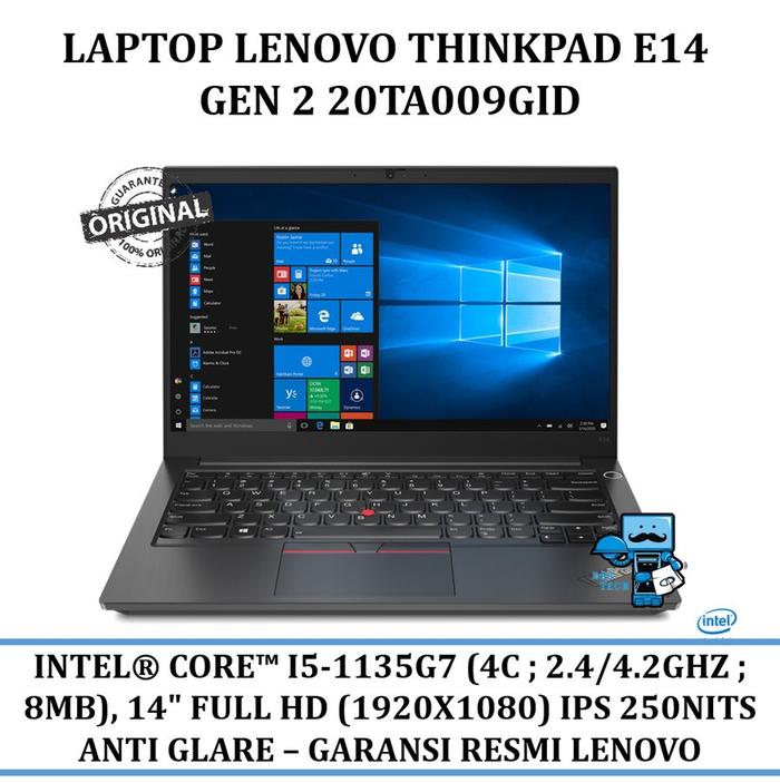 Gambar Laptop Lenovo Thinkpad E14 Gen 2 20ta009gid Original - Garansi Resmi dari Das Livia Computer undefined Tokopedia