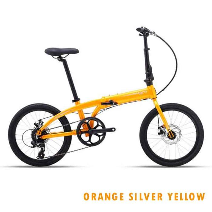 Gambar TERN LINK B8 Folding Bike Disc Brake - Sepeda Lipat - Orange Slvr Ylw dari Hobby One undefined Tokopedia