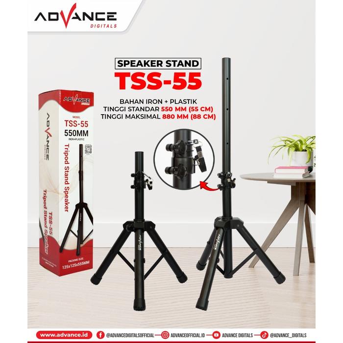 Gambar Advance Stand Speaker Tiang Tripod Speaker Besi Tinggi 100-171cm TSS70 - TSS-55 dari CJMART99 undefined Tokopedia