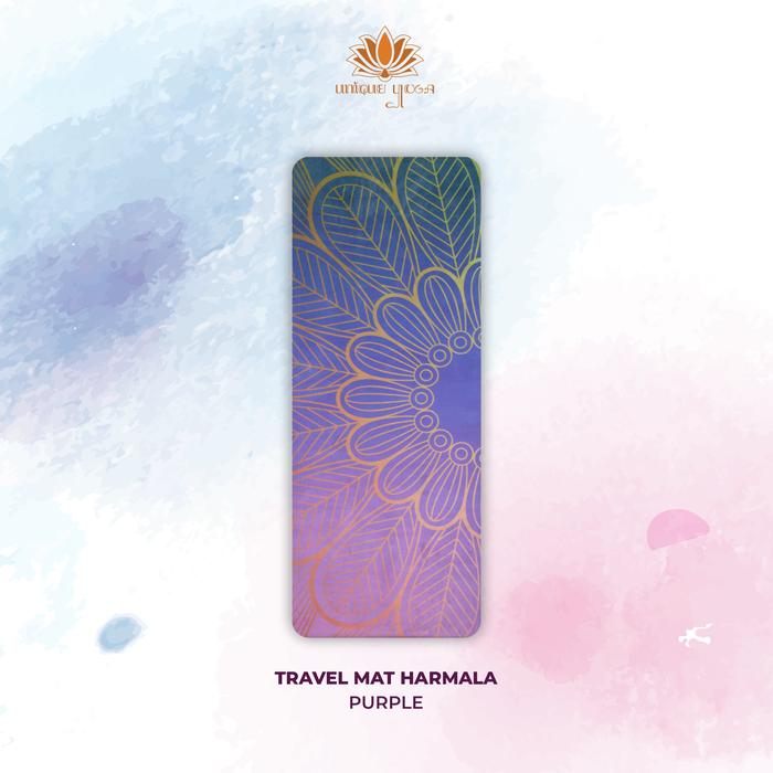 Gambar Matras Yoga Travel tebal 1mm / Yoga Mat Printed Motif Mandala Ringan - Harmala Purple dari Unique Yoga Bali undefined Tokopedia
