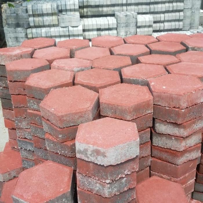 Gambar Paving Block Merah dari Sketsa Conblock undefined Tokopedia