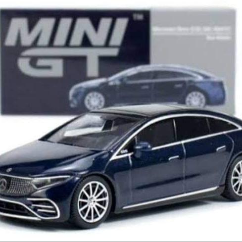 Jual mini gt mercedes eqs 580 4matic blue metalic new segel Kota