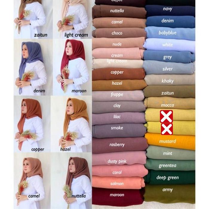 Gambar Kerudung Bella Square Harga Grosir / Hijab Wanita Segiempat - 10pcs MIX  dari Matahari Fashion Store undefined Tokopedia