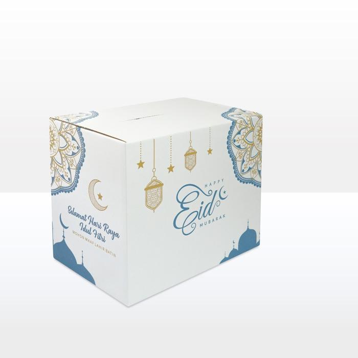 Gambar Promo kardus parcel lebaran box sembako idul fitri dus besar eid - biru dari jaya boxku undefined Tokopedia