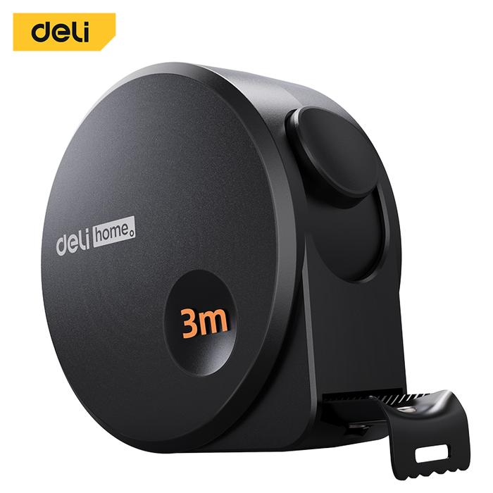 Gambar Deli Black Tape Measure/ Meteran Hitam Panjang 3-5M Steel EHT8X19 - 3 Meter dari Deli Tools Official undefined Tokopedia