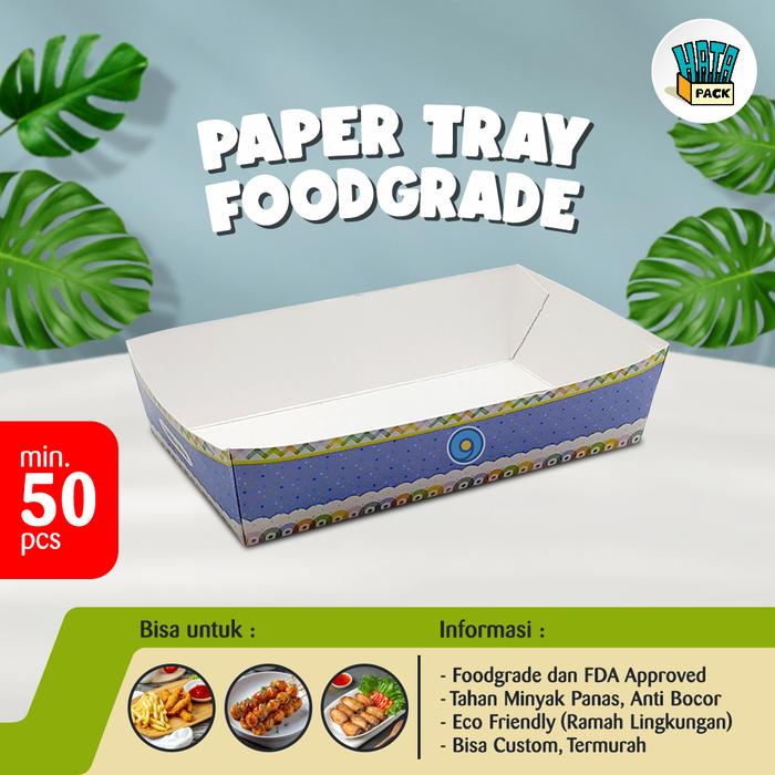Gambar Paper Lunch Box Tray Ukuran M / Tab Plus Tray Lunch Box Medium 16 x 09 dari HataPack Semarang undefined Tokopedia