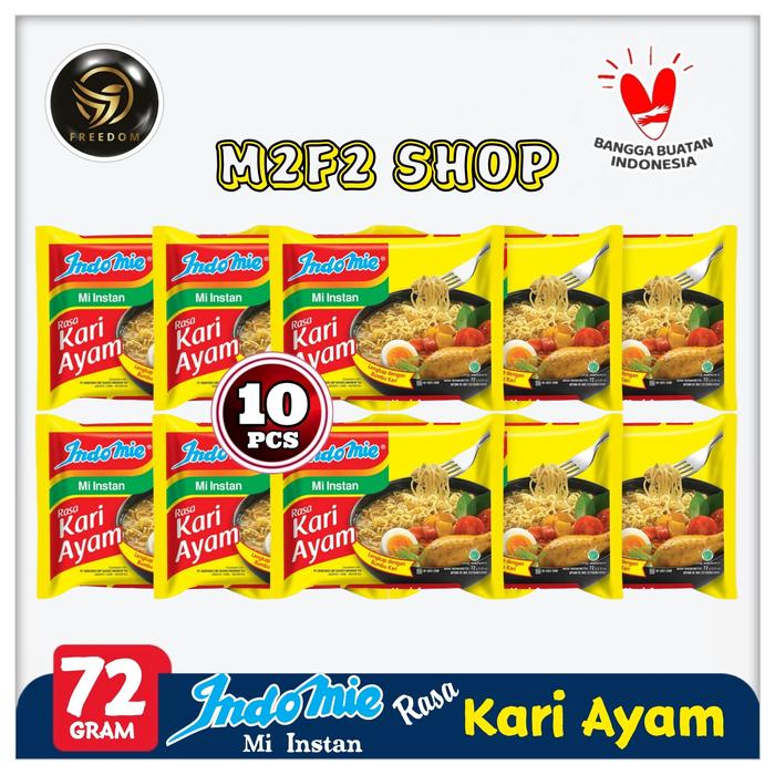 Gambar Indomie Mie Instant Kuah Rasa Kari Ayam - 72 gr (Harga 10 Pcs) dari M2F2 Shop - Paseban undefined Tokopedia