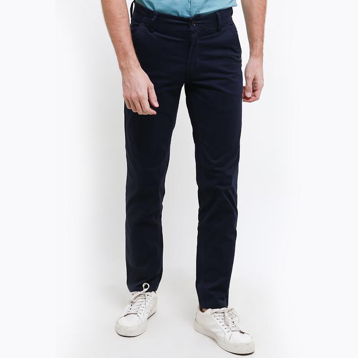 Gambar NX Celana Chino Panjang Slim Fit Cotton Twill Stretch Pria Navy - Navy, 30 dari RBJ undefined Tokopedia