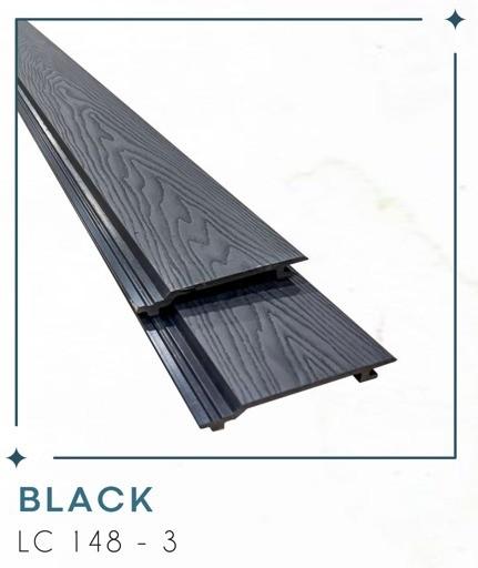 Gambar WPC LAIV Ceiling Panel Outdoor Lebar 14.8cm / Panel Dinding Outdoor 2.9m / Wall Cladding WPC Plafon Outdoor - LC 148 Black dari Unique Toko Karpet Tangerang undefined Tokopedia