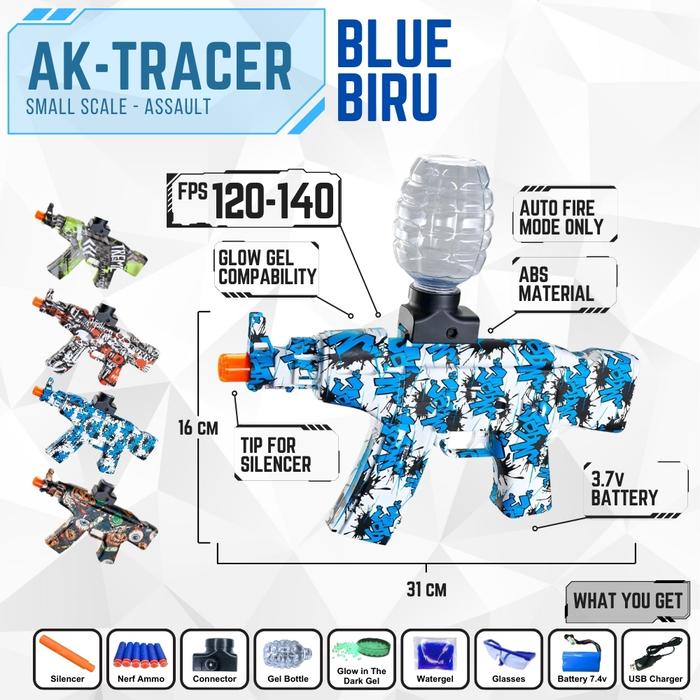 Gambar Water Gell Blaster Mainan Anak-anak Olahraga Aman 620A AK - BLUE dari Merangkai0 undefined Tokopedia