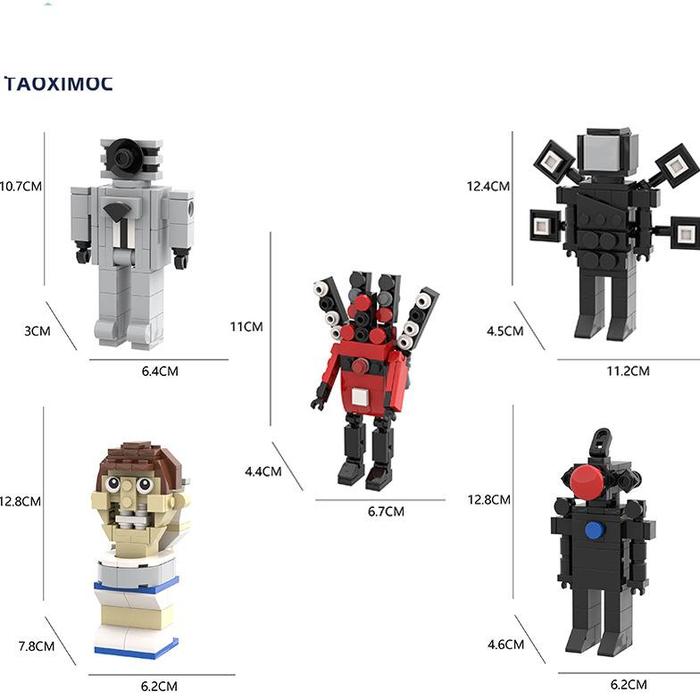 Gambar sxdw2 ready upgr moc skibidi toilet tri titan cameraman titan model - Toilet (5 set) dari sang accesories undefined Tokopedia