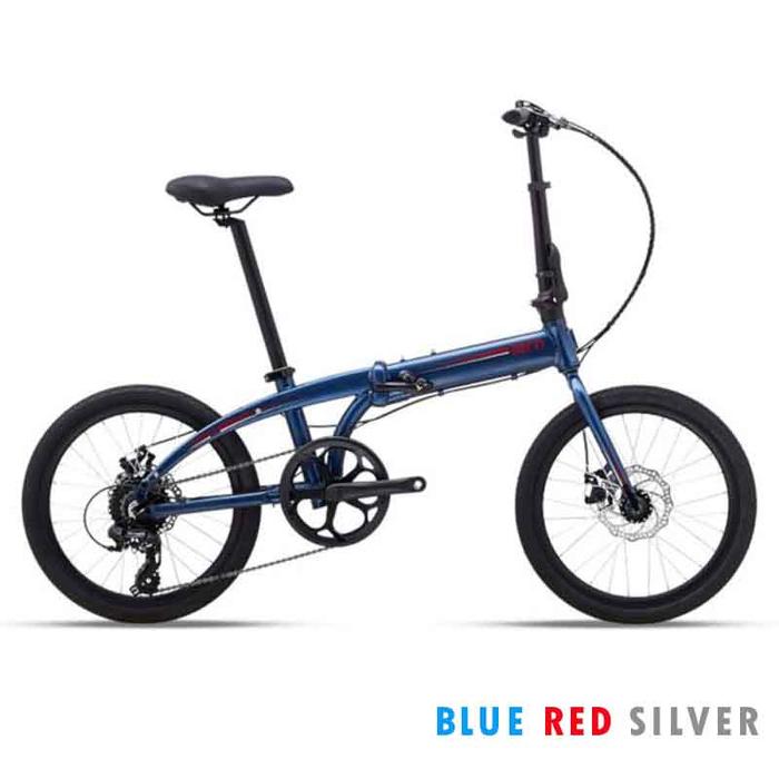Gambar TERN LINK B8 Folding Bike Disc Brake - Sepeda Lipat - Blue Red Silver dari Hobby One undefined Tokopedia