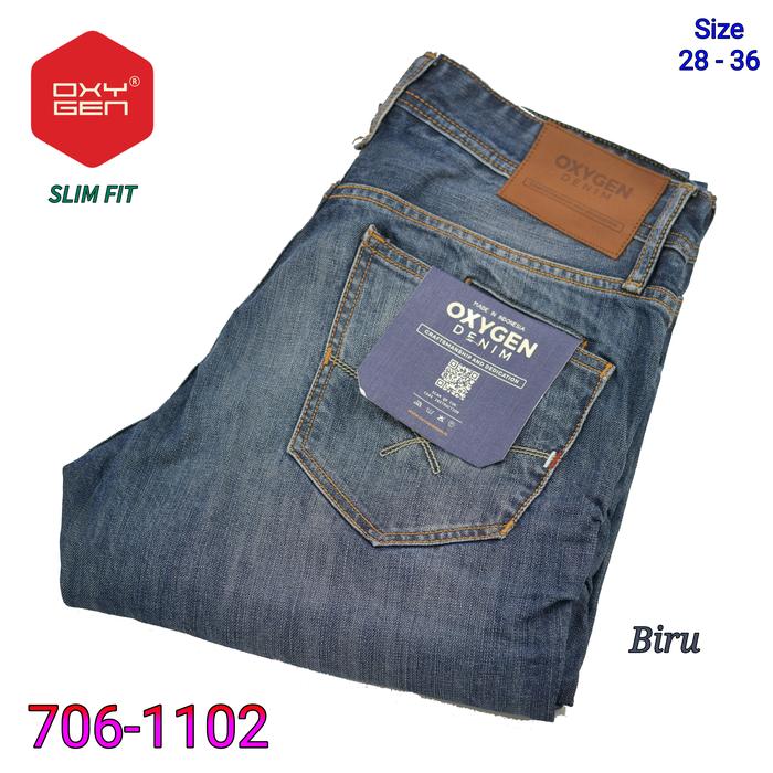 Gambar Celana Jeans Pria Oxygen 706-1102 Slim Fit Size 28-36 - 28 dari Toko Widya Dumai undefined Tokopedia