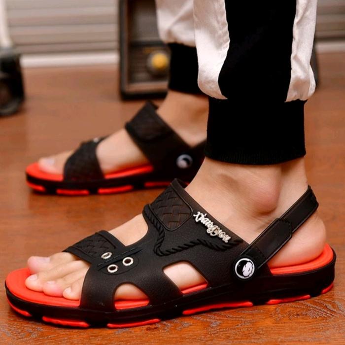 Gambar sendal pria trendy casual sandal fashion pria - Merah, 42 dari Kopi 7 Huruf undefined Tokopedia