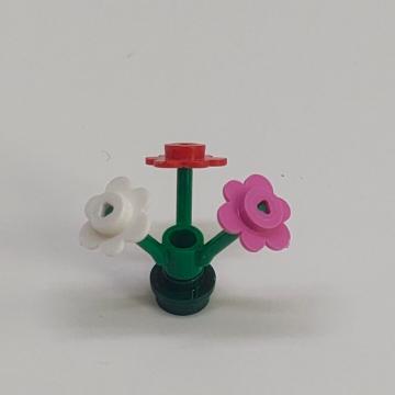 Gambar Lego part 24855 + 3742 plant flower small with green 3 stem bar holder - mix dari mamiri bricks undefined Tokopedia