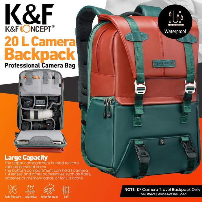 Gambar KNF Concept 20L Tas Beta Backpack Waterproof Photography Laptop with Rain Cover - Dark Green - DARK GREEN dari MACRO.id undefined Tokopedia