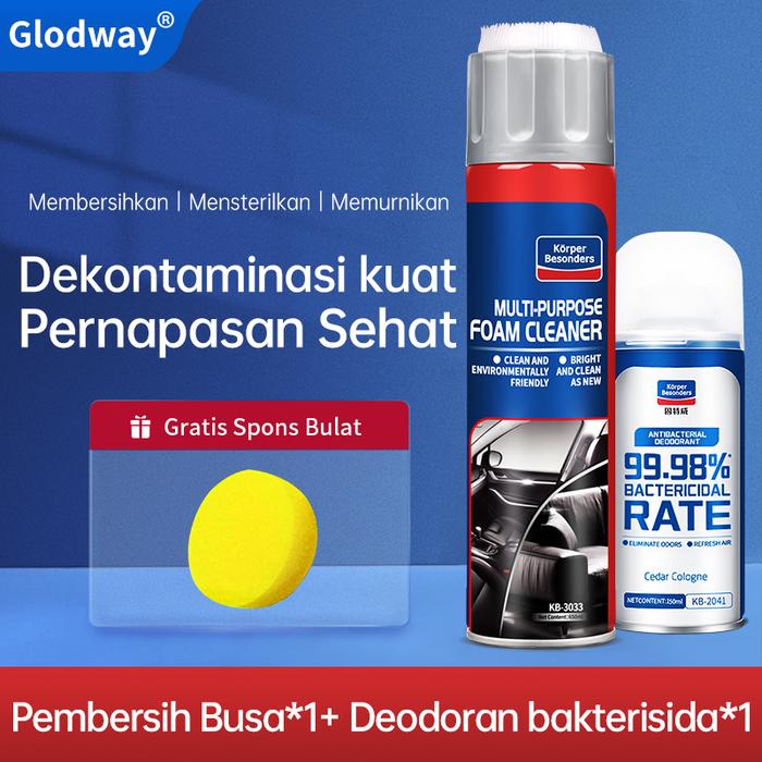 Gambar BusaPembersih Serbaguna GlodwaySemprotan busa pembersih interior mobil - 1botol+deodoran dari glodway-official undefined Tokopedia
