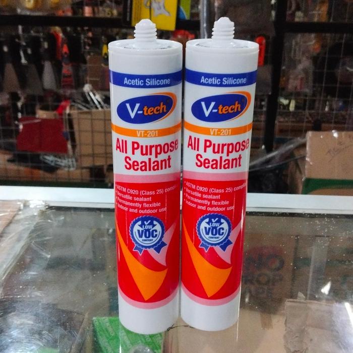 Gambar VTECH V TECH Sealant VT 201 All Puropse ACETIC SILICONE NIPPON PAINT - V-TECH CLEAR dari WARNA CERIA ABADI undefined 4 Tokopedia
