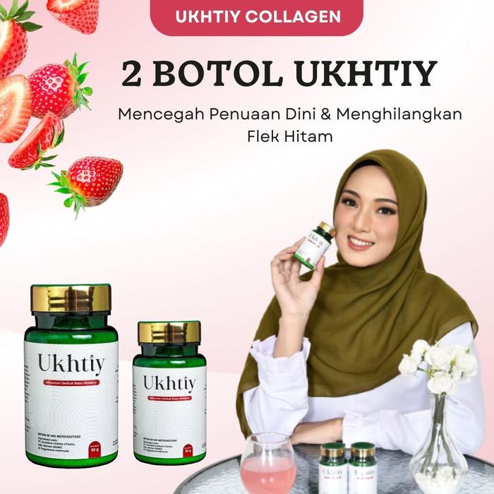 Gambar 2 Botol - Ukhtiy Collagen Pemutih Badan BPOM dari Qornainystore undefined Tokopedia