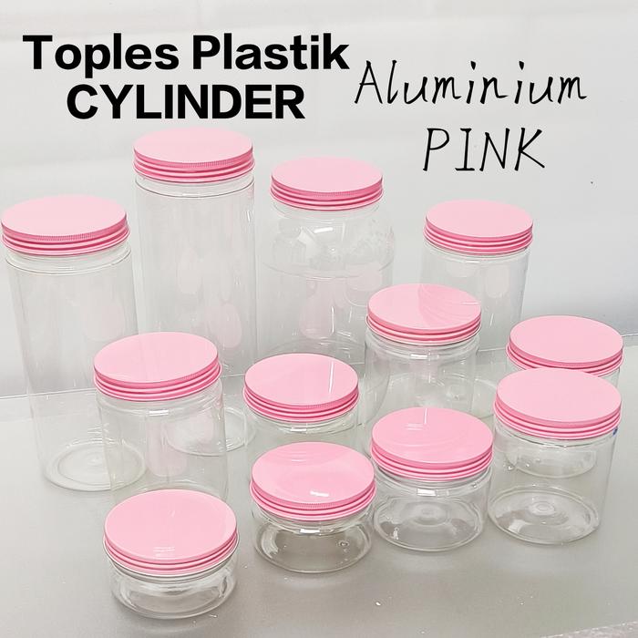 Gambar TOPLES PLASTIK TABUNG TUTUP ALUMINIUM - ALU PINK, 500ml dari Rumah botol taman ratu undefined Tokopedia