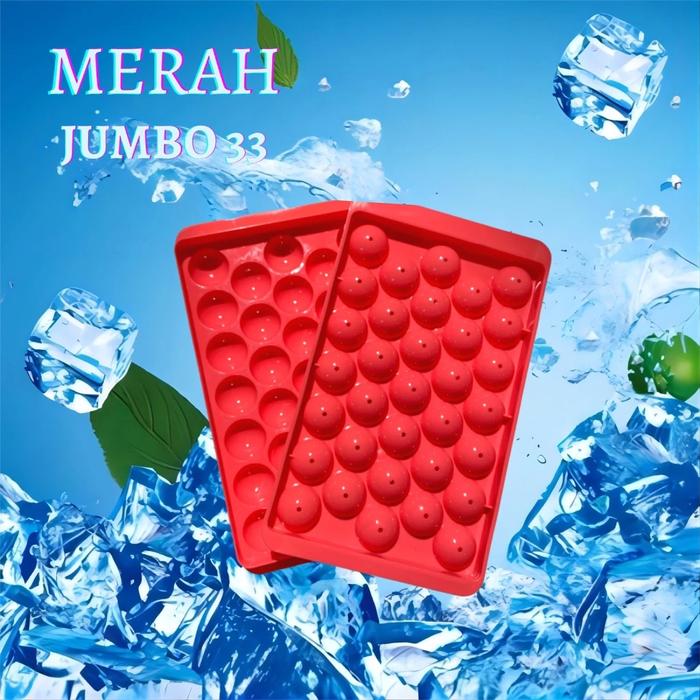 Gambar Cetakan es batu bulat 33 round ice tube tray - Merah dari tokoquolshop undefined Tokopedia