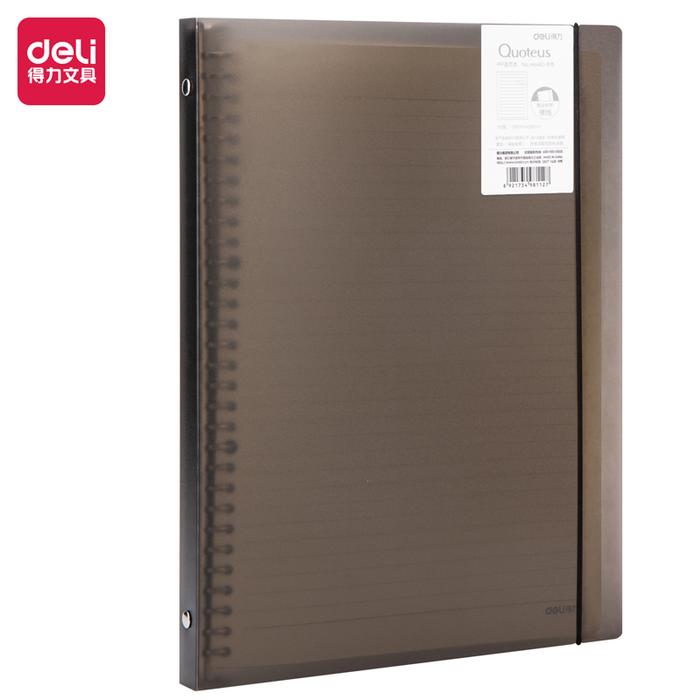 Gambar Deli Binder Loose-Leaf Notebook A4 A5 B5 Strap Kunci Free Refill HXX60 - A4, Abu-Abu dari Deli Stationery Indonesia undefined Tokopedia