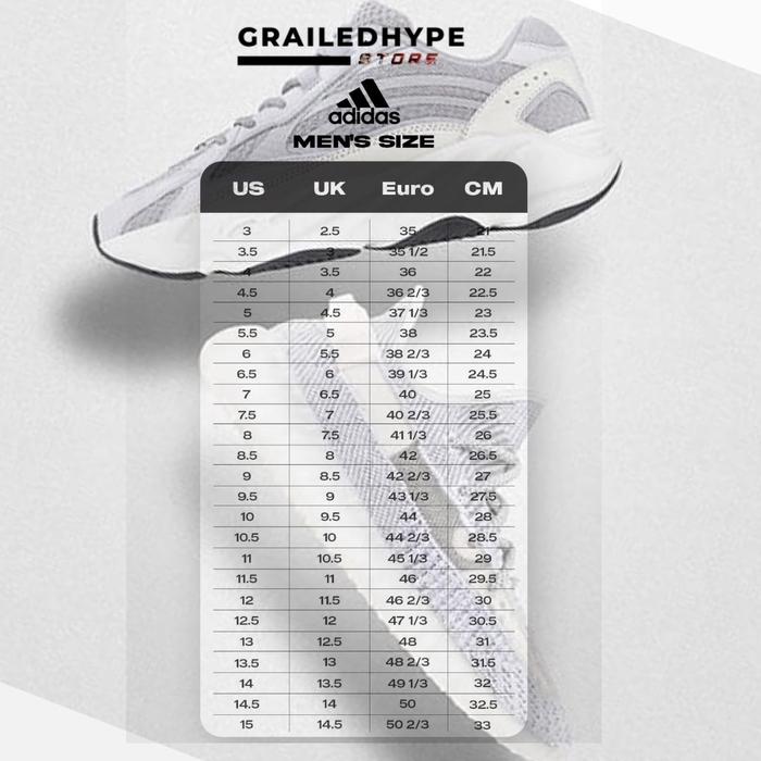 Shoe Size Chart Yeezy 380 Sizing Compared To Ultra Boost Ultra
