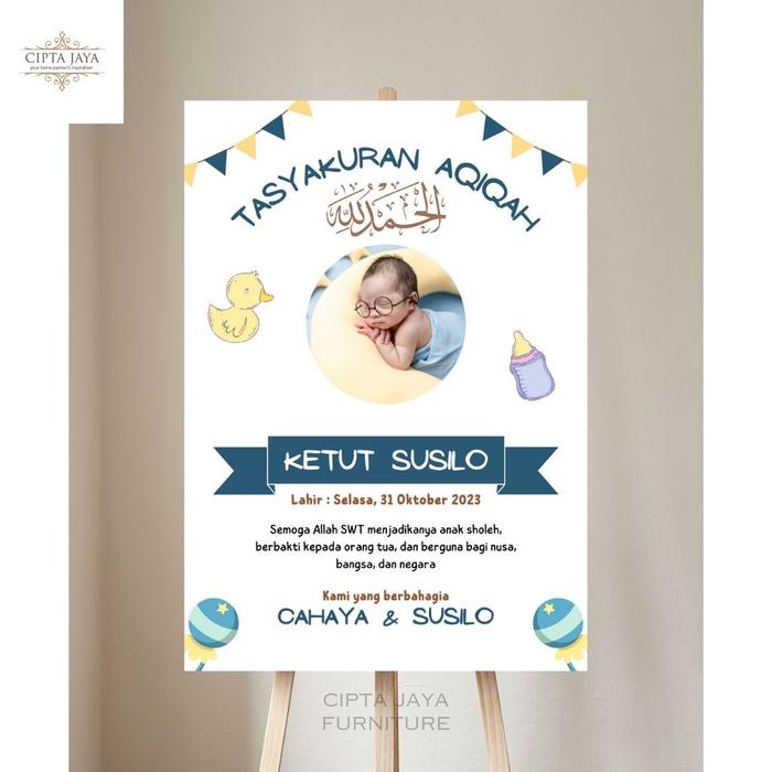 Gambar Dekorasi Dekor Sunatan Khitanan Bayi Aqiqah Anak Papan Stand 60 100cm - 3, 60 cm dari Furniture Cipta Jaya undefined Tokopedia