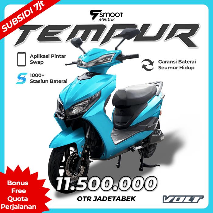 Gambar Smoot Tempur Facelift Sepeda Motor Listrik 1500W Subsidi OTR Jadetabek - Non Subsidi dari Volt eBikes undefined Tokopedia