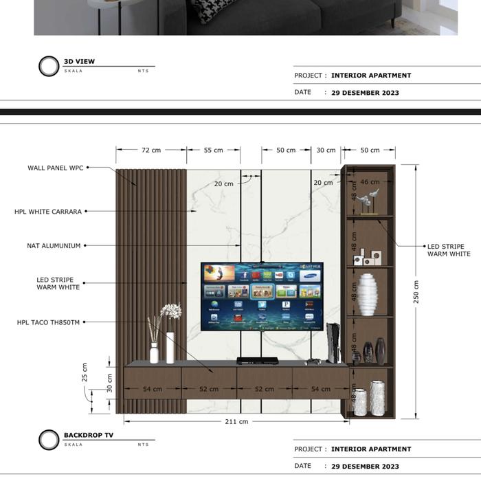 Gambar CUSTOM | Project Interior Apartement Design And Build dari Andrian Furniture undefined Tokopedia
