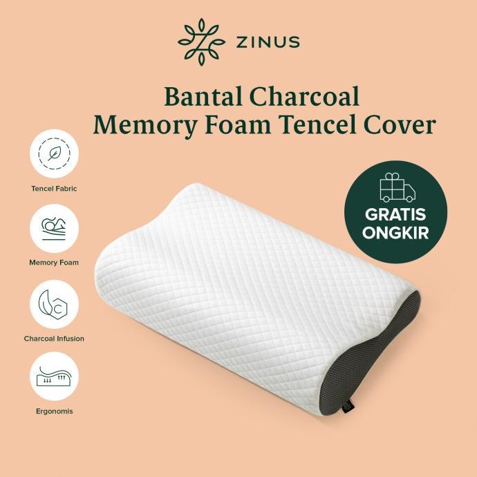 Gambar Bantal Charcoal Memory Foam Tencel Cover dari Spoond Shop undefined Tokopedia