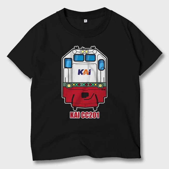 Gambar Baju Kaos Anak Gambar Kereta Api Indonesia Kai Atasan Anak KAI-CC201 A - Hitam, XS dari Yanura Official undefined Tokopedia