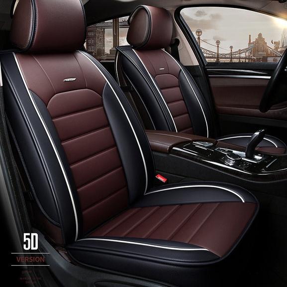 Gambar Sarung jok mobil innova g 2005 - 2015 bahan ferrari fullset 3 baris - Hitam Cokelat dari Rxvariasi undefined Tokopedia