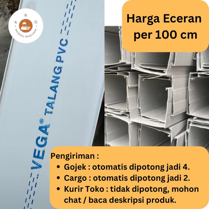 Gambar Talang Air Putih PVC Kotak (Potongan) 100 cm 1 meter dari PRO TUKANG undefined Tokopedia