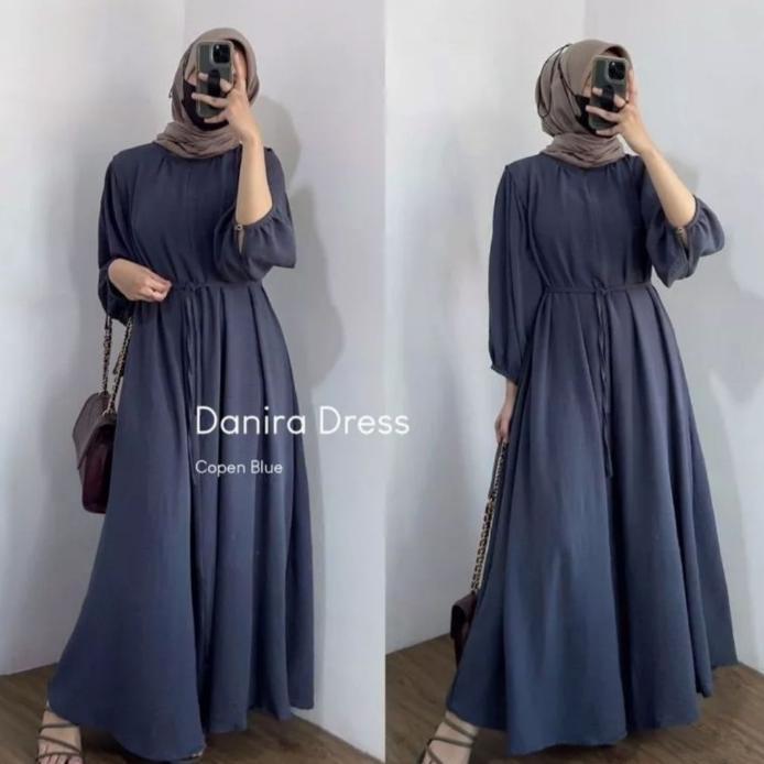 Gambar DANIRA DRESS GAMIS CRINKLE AIRFLOW LD 110 // GAMIS POLOS CRINKLE // - DANIRA DENIM, LD 110 dari Aisyah Shoop99 undefined Tokopedia