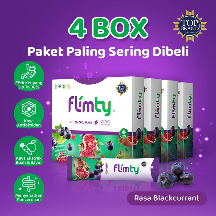 Gambar Flimty Fiber Obat Pelangsing Original Diet Detox 4 Box Halal BPOM - Blackcurrant dari Live to Fit Indonesia undefined Tokopedia
