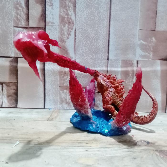 Gambar figure burning godzilla atomic beam efek lingkaran api fire efek ledak dari bulan toys_NEW undefined Tokopedia