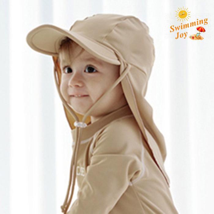 Gambar Baju Renang Bayi Baby Swimming Jumpsuit Boy Girl Palm Tree Swimsuit - Topi Cream dari Swimming Joy undefined Tokopedia