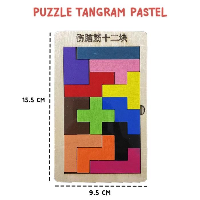 Jual Mainan Puzzle Kayu Russian 3in1 Tetris Tangram Catur XO - Wooden ...
