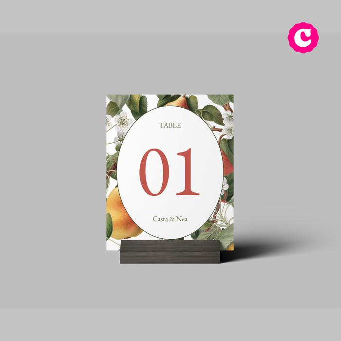 Gambar Cetak / Print Custom Wedding Table Tent Number | 10 x 12 cm - Desain A, Conqueror dari Castanea Print Shop undefined Tokopedia