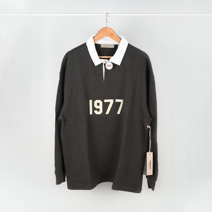 Jual Fear Of God FOG Essentials 1977 Rugby Shirt Iron Black - XL 